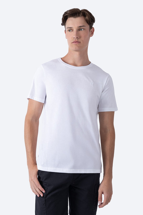 Playera básica cuello redondo blanca - Hang Ten 