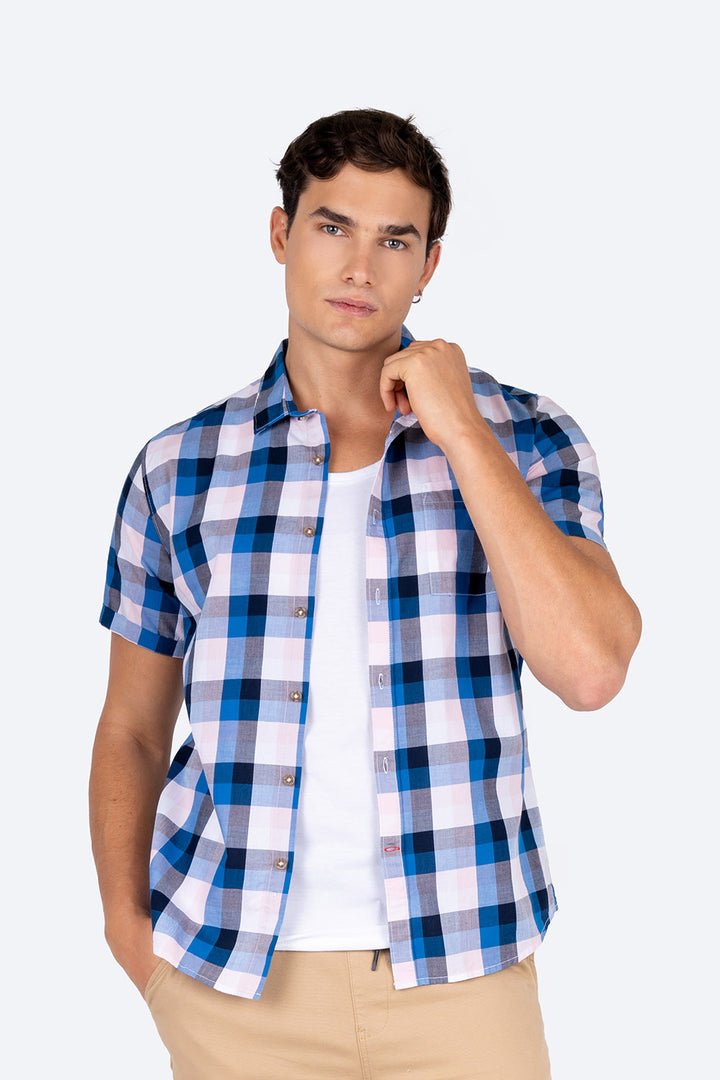 Camisa cuadros multicolor - Hang Ten 