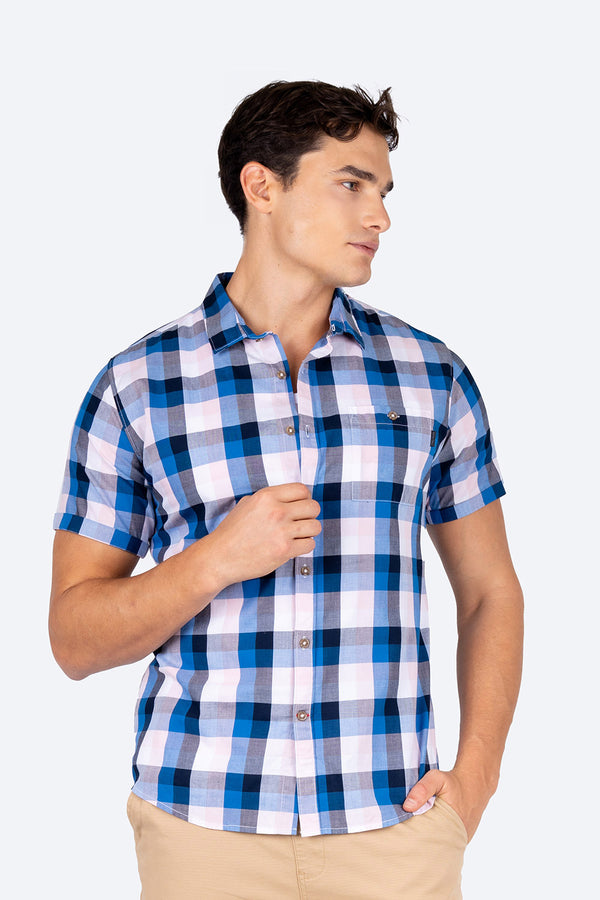 Camisa cuadros multicolor - Hang Ten 