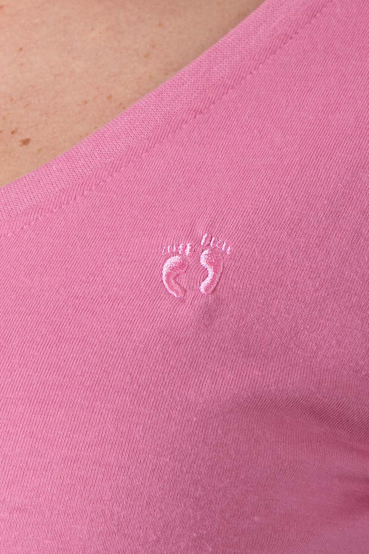 Playera básica rosa cuello V - Hang Ten