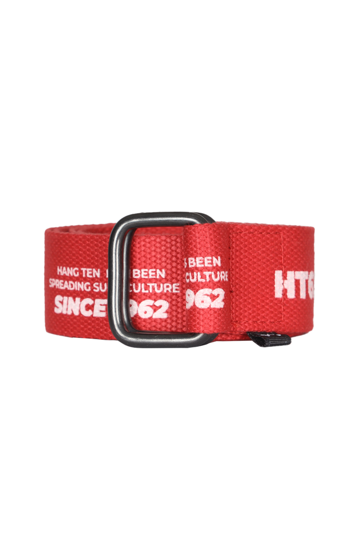 Cinturón rojo de tela - Hang Ten