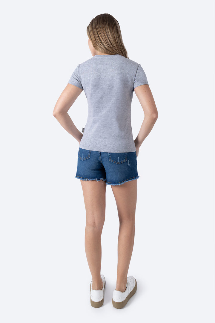 Playera básica gris cuello V - Hang Ten