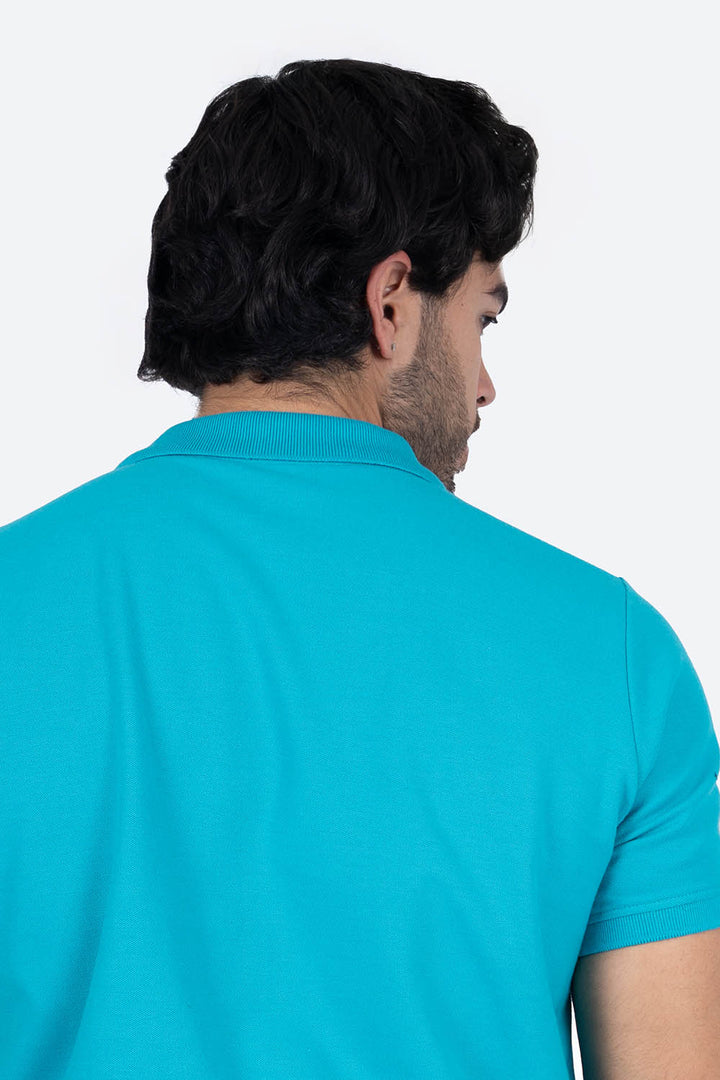 Polo piqué azul turquesa - Hang Ten