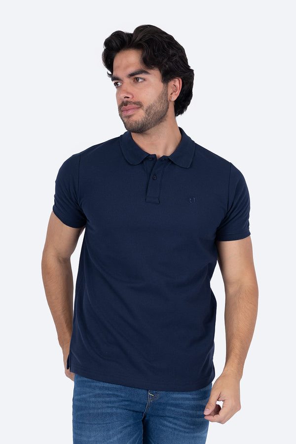 Polo piqué azul marino hombre - Hang Ten