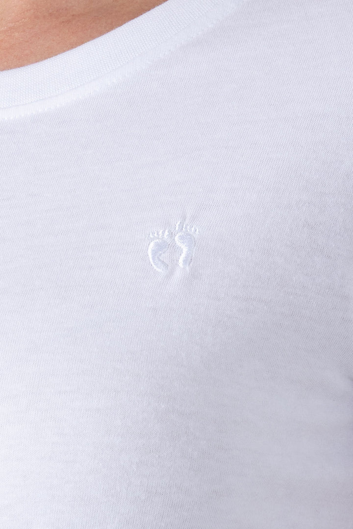 Playera básica blanca cuello redondo - Hang Ten