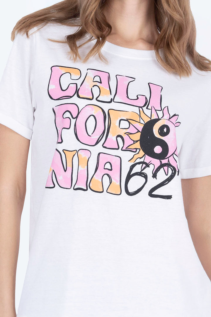 Playera blanca oversize California - Hang Ten