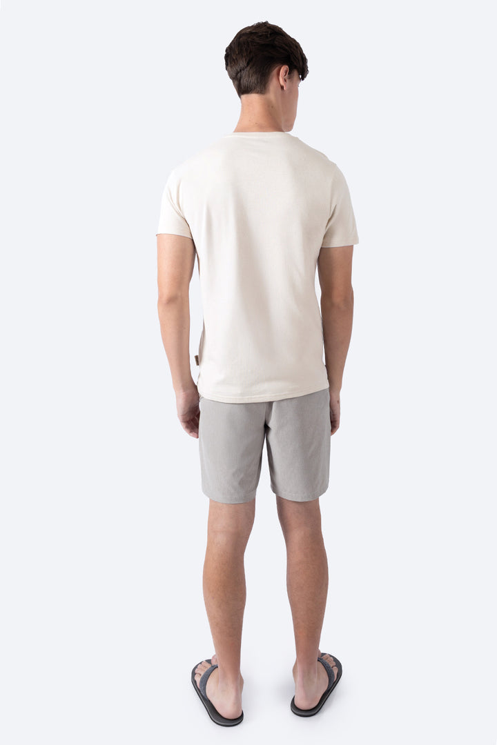 Playera básica cuello redondo beige - Hang Ten 