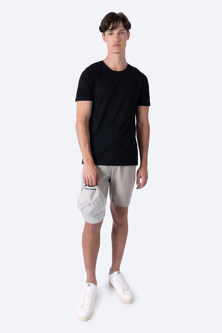 Playera básica cuello redondo negra - Hang Ten 