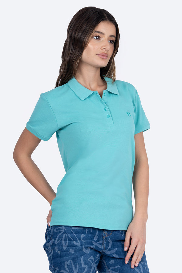 
Polo piqué turquesa - Hang Ten
