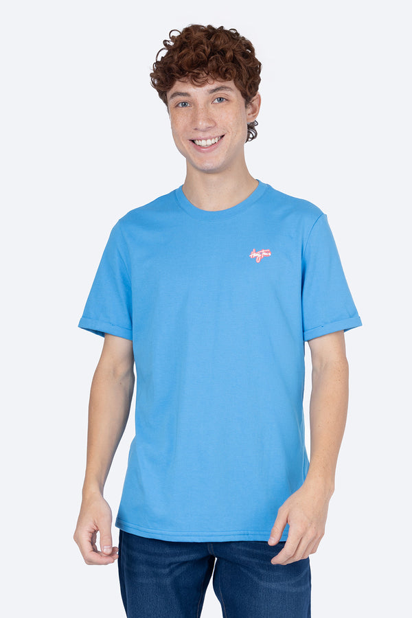 Playera azul cuello redondo mini firma Hang Ten - Hang Ten 