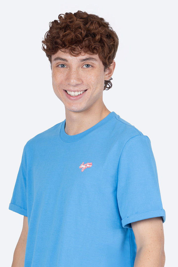 Playera azul cuello redondo mini firma Hang Ten - Hang Ten 
