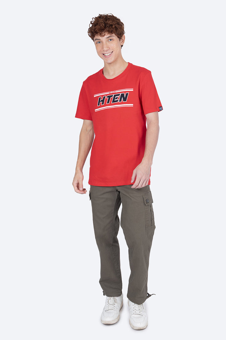 T-shirt roja "HTEN"  - Hang Ten 