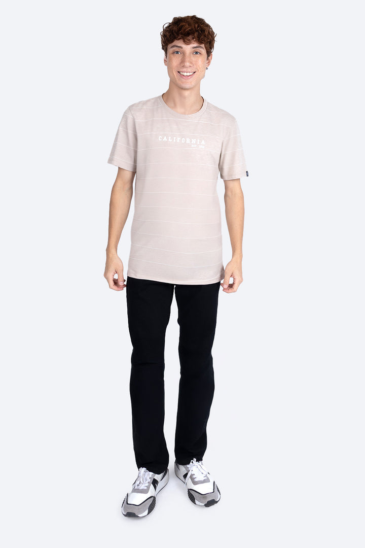 T-shirt café rayada "California" - Hang Ten 