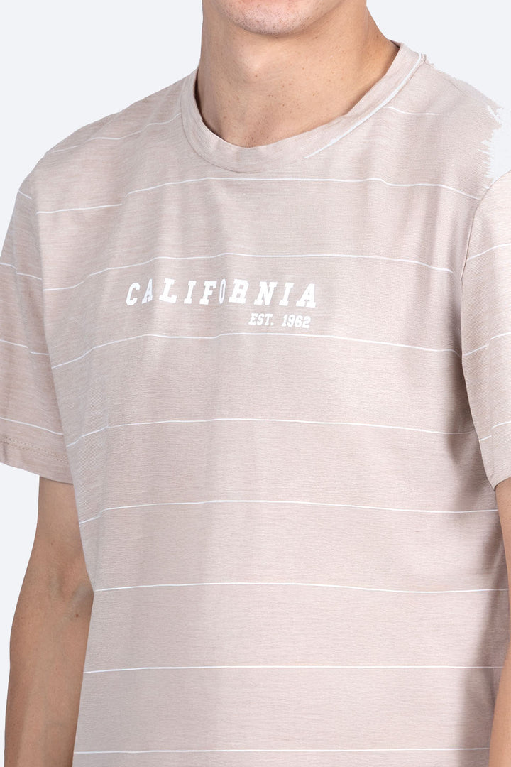 T-shirt café rayada "California" - Hang Ten 