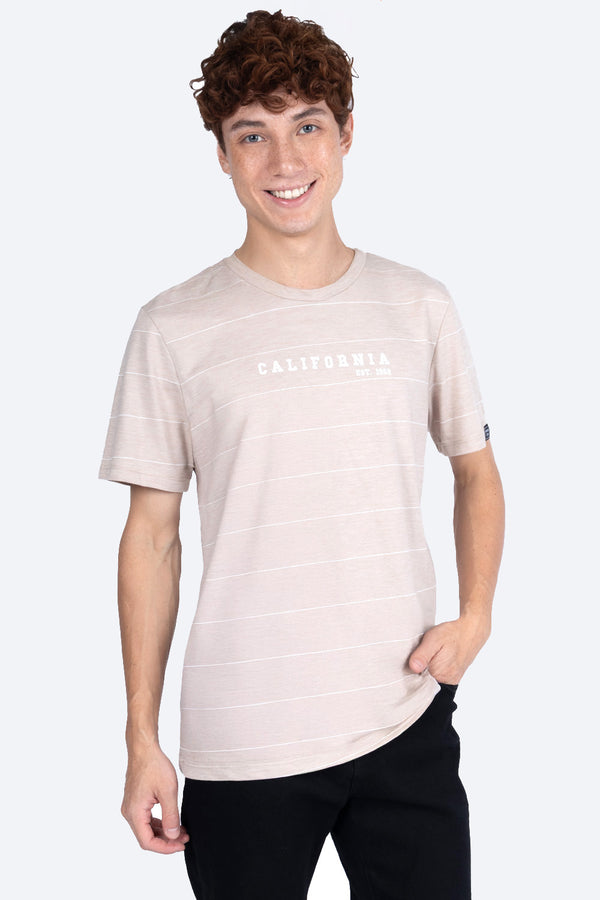 T-shirt café rayada "California" - Hang Ten 