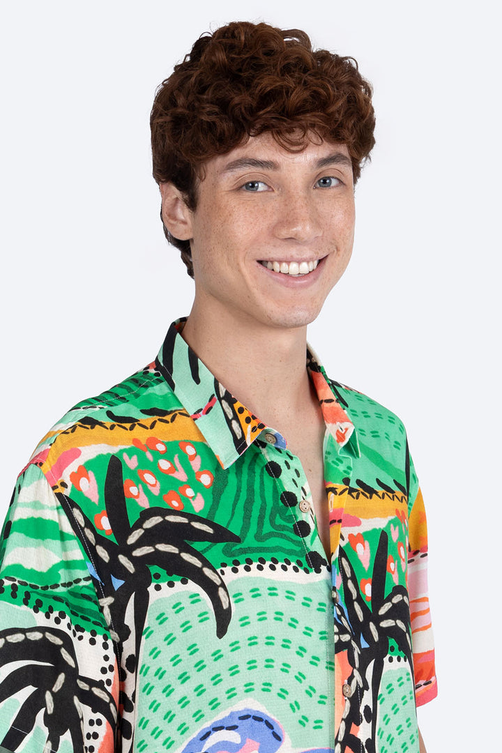 Camisa manga corta con diseño multicolor - Hang Ten