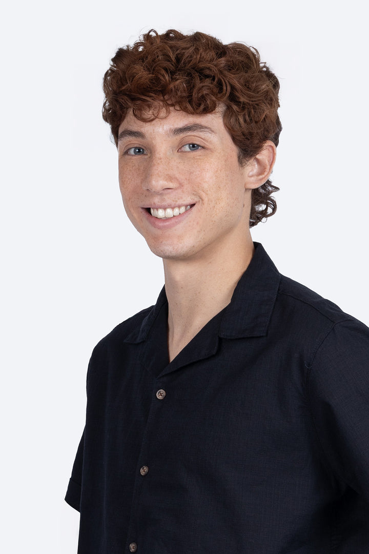 Camisa negra  manga corta  - Hang Ten