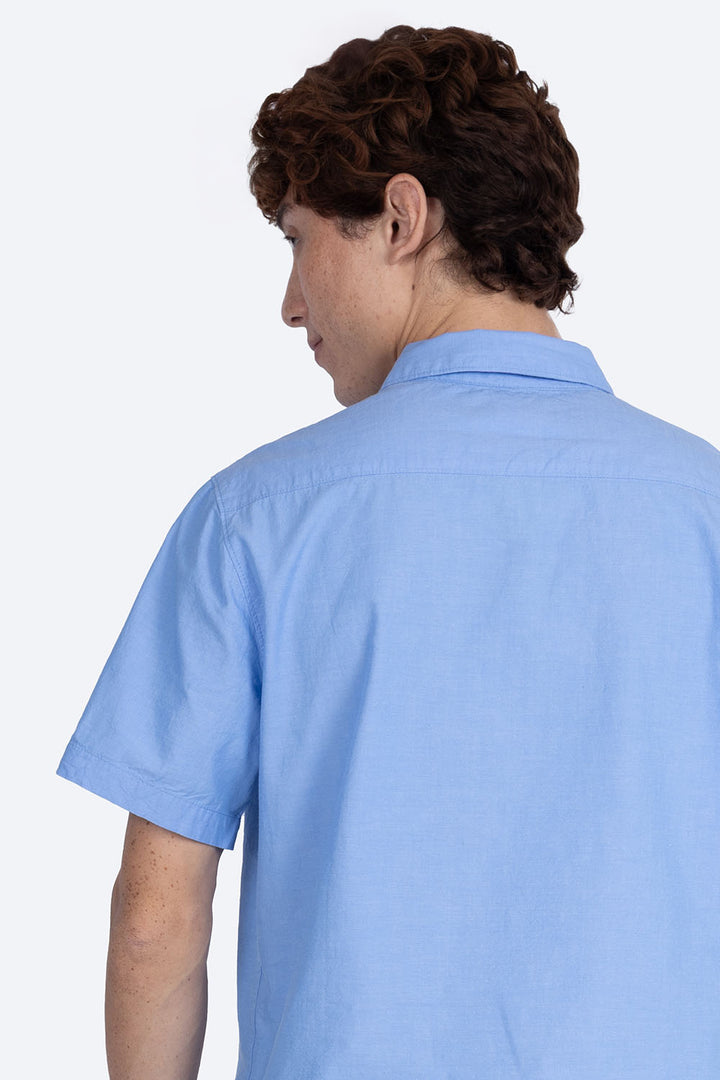 Camisa azul claro  manga corta  - Hang Ten
