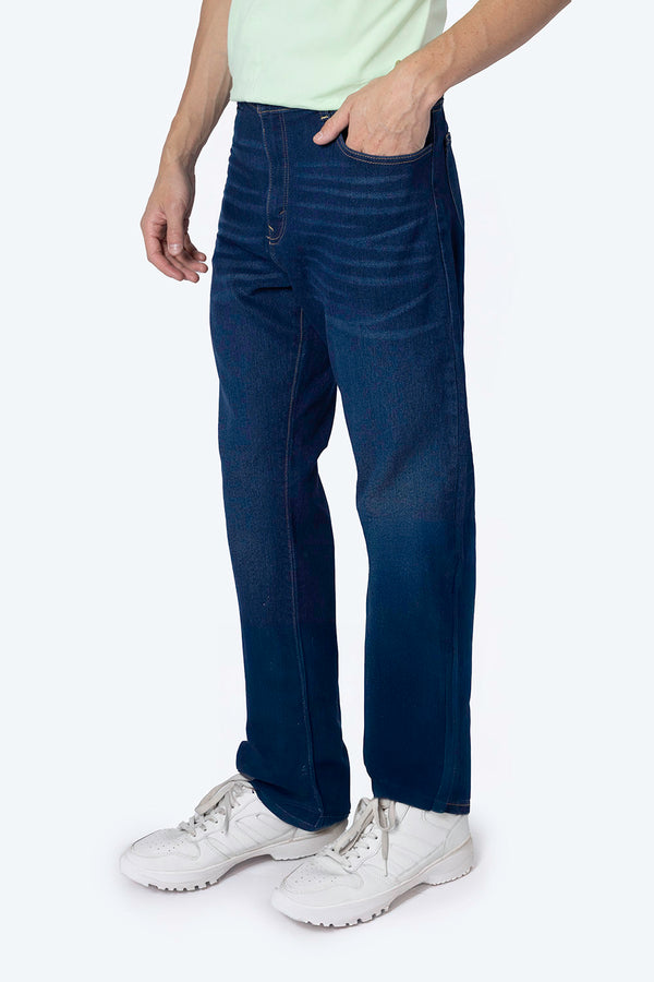 Jeans straight azul medio - Hang Ten