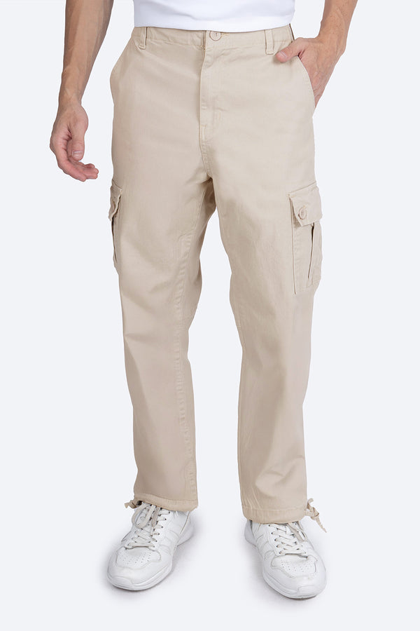 Pantalón tipo cargo café claro - Hang Ten