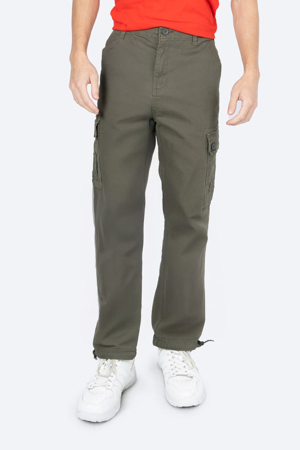 Pantalón tipo cargo verde - Hang Ten