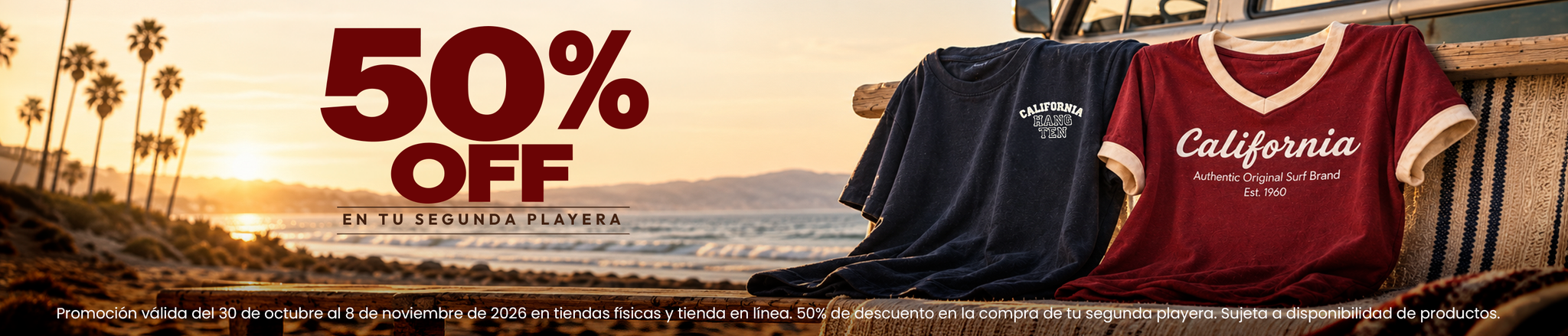 50% en tu segunda prenda banner