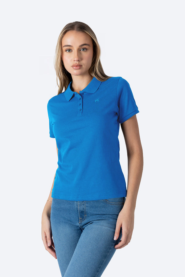 Polo chifón color azul medio new - Hang Ten