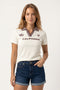 Playera tipo polo crudo CALIFORNIA