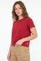 Playera roja básica boxy