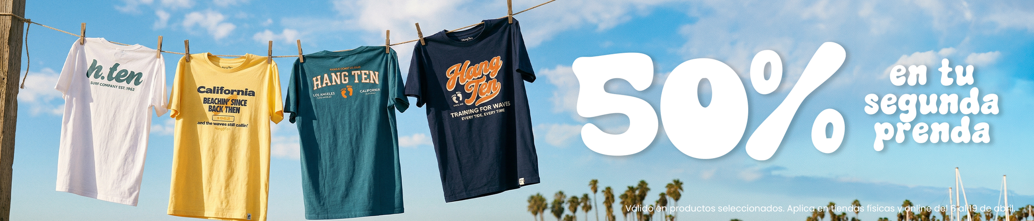 50% en segunda prenda hombre banner